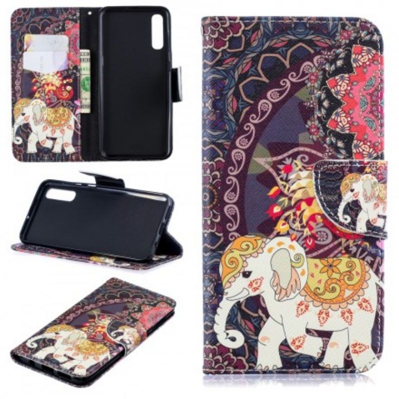 Flip Cover Samsung Galaxy A50 Etnisk Elefantmandala