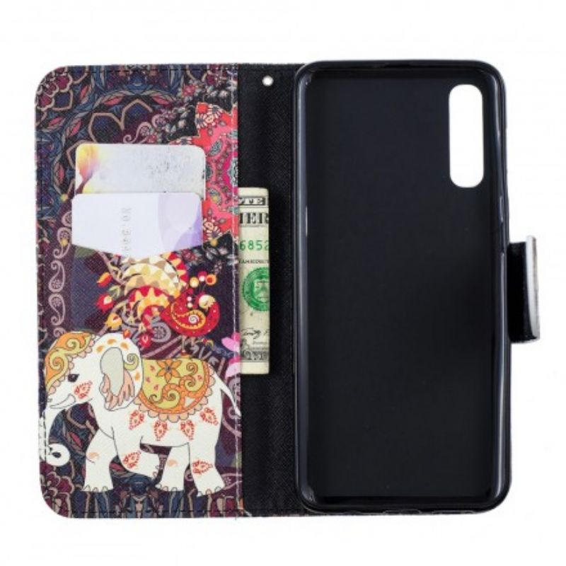 Flip Cover Samsung Galaxy A50 Etnisk Elefantmandala