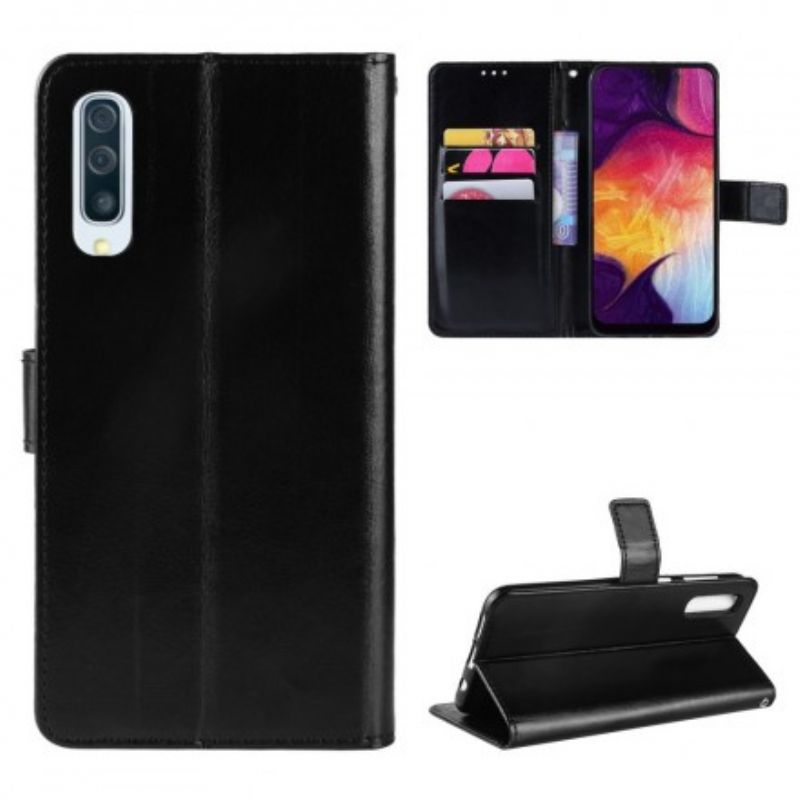 Flip Cover Samsung Galaxy A50 Faux Læder Firkant