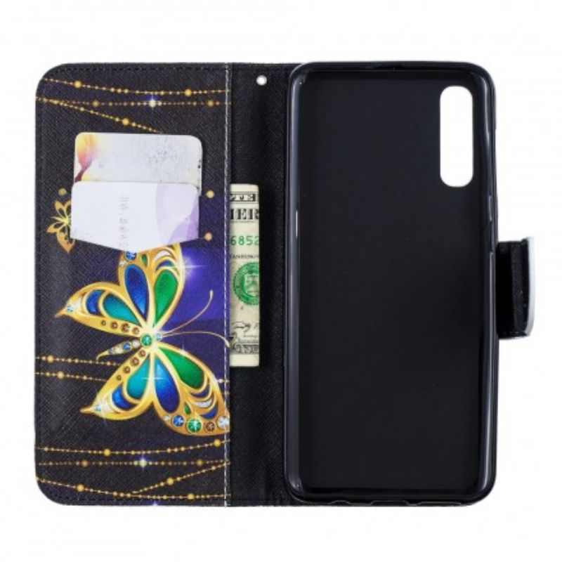 Flip Cover Samsung Galaxy A50 Magisk Sommerfugl