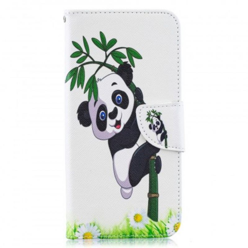 Flip Cover Samsung Galaxy A50 Panda På Bambus