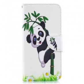 Flip Cover Samsung Galaxy A50 Panda På Bambus