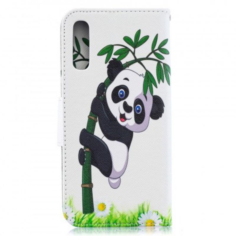 Flip Cover Samsung Galaxy A50 Panda På Bambus