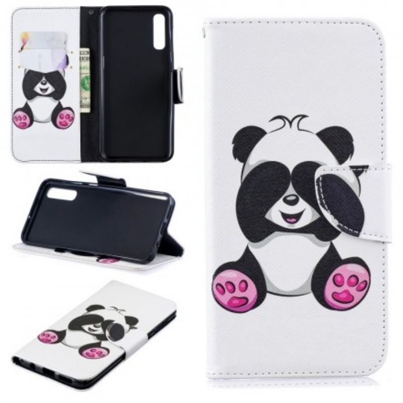 Flip Cover Samsung Galaxy A50 Panda Sjov