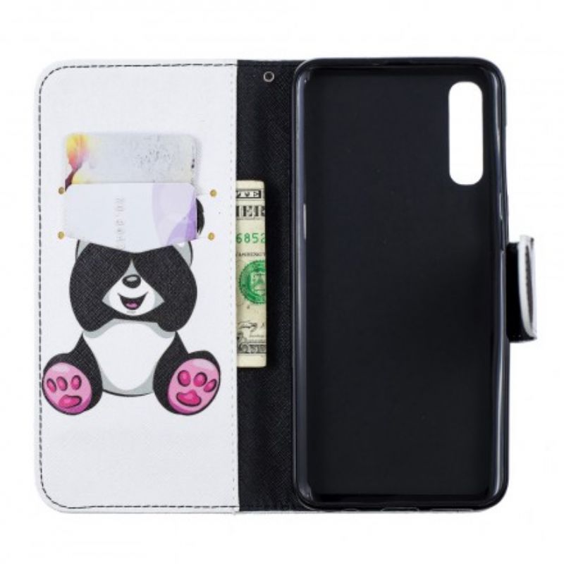 Flip Cover Samsung Galaxy A50 Panda Sjov