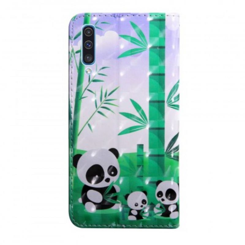 Flip Cover Samsung Galaxy A50 Pandafamilien