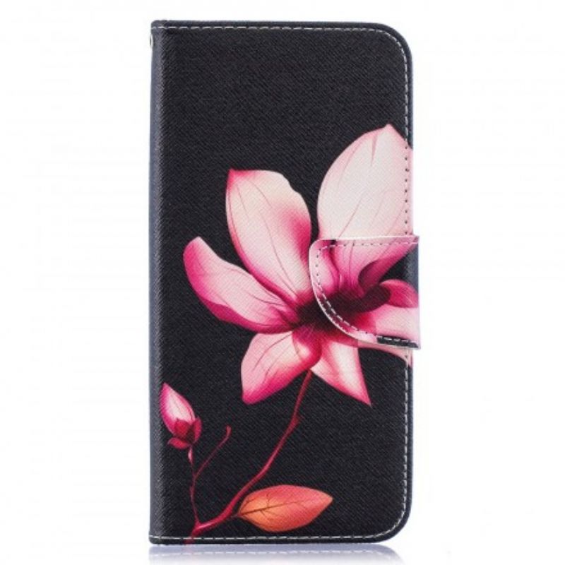 Flip Cover Samsung Galaxy A50 Pink Blomst