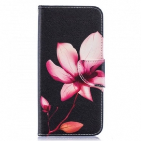 Flip Cover Samsung Galaxy A50 Pink Blomst