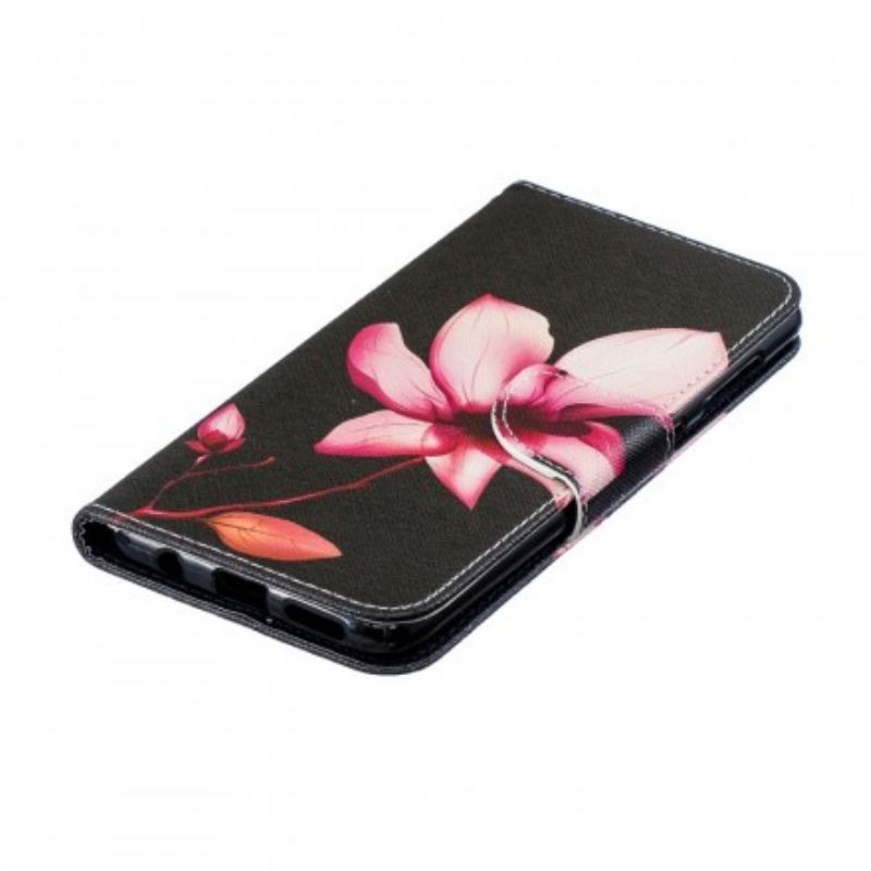 Flip Cover Samsung Galaxy A50 Pink Blomst