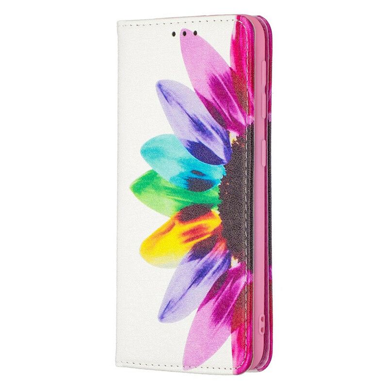 Cover Samsung Galaxy A20e Flip Cover Akvarelblomst