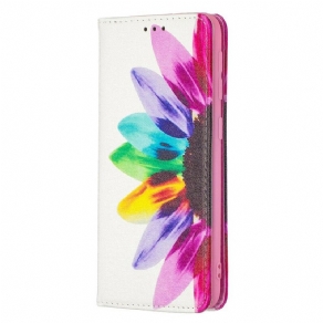 Cover Samsung Galaxy A20e Flip Cover Akvarelblomst