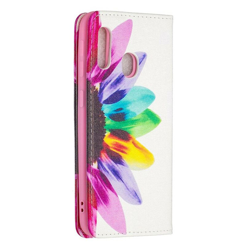 Cover Samsung Galaxy A20e Flip Cover Akvarelblomst