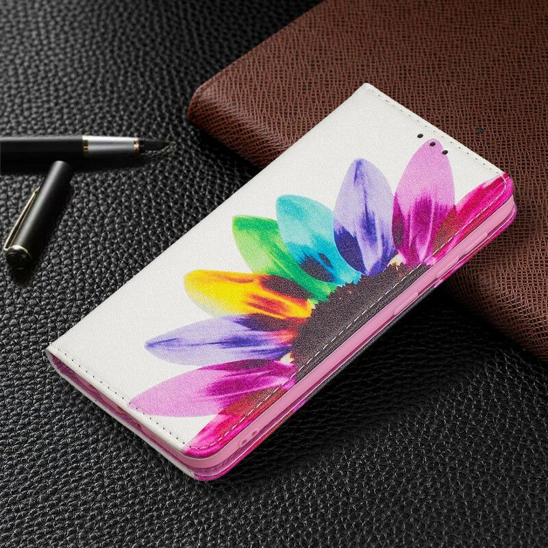 Cover Samsung Galaxy A20e Flip Cover Akvarelblomst