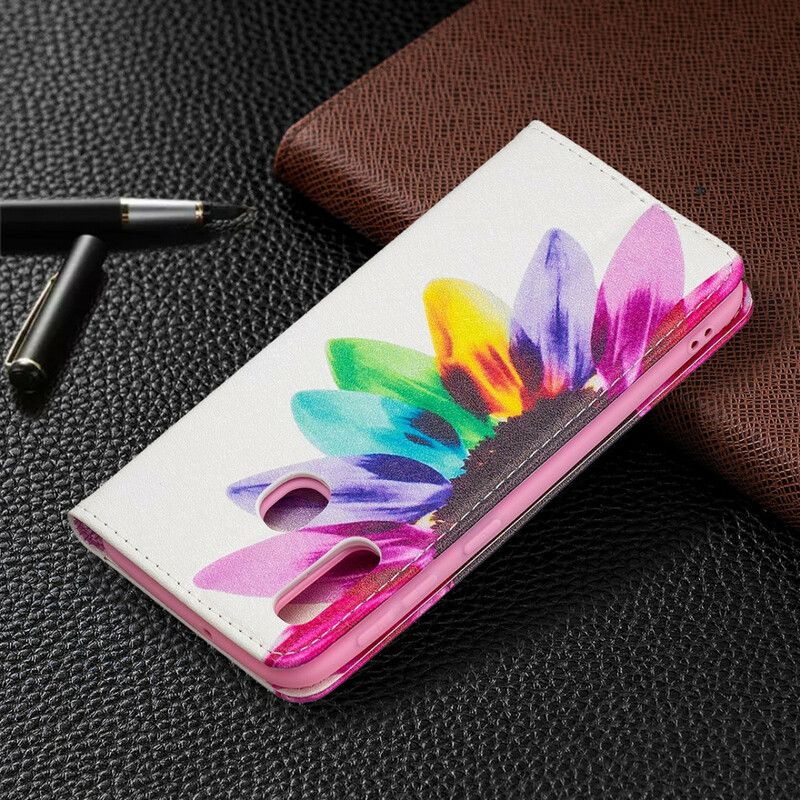 Cover Samsung Galaxy A20e Flip Cover Akvarelblomst