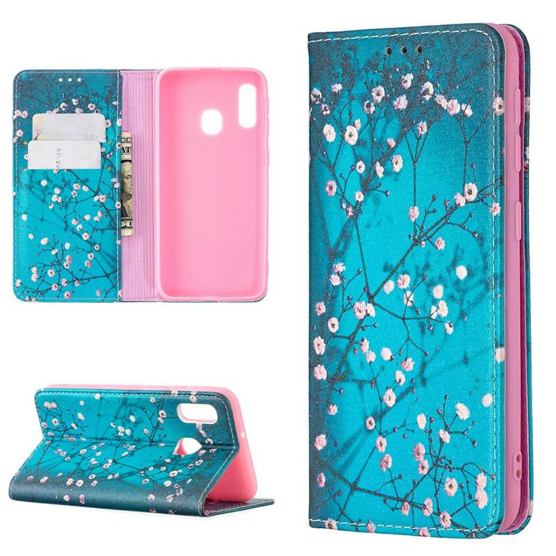 Cover Samsung Galaxy A20e Flip Cover Blomstrende Grene