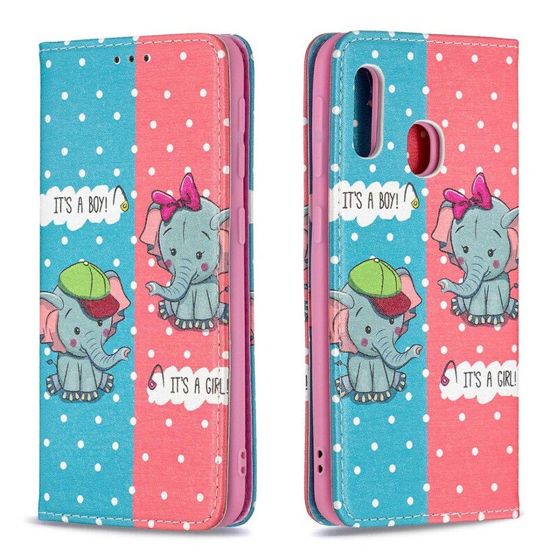 Cover Samsung Galaxy A20e Flip Cover Elefanter