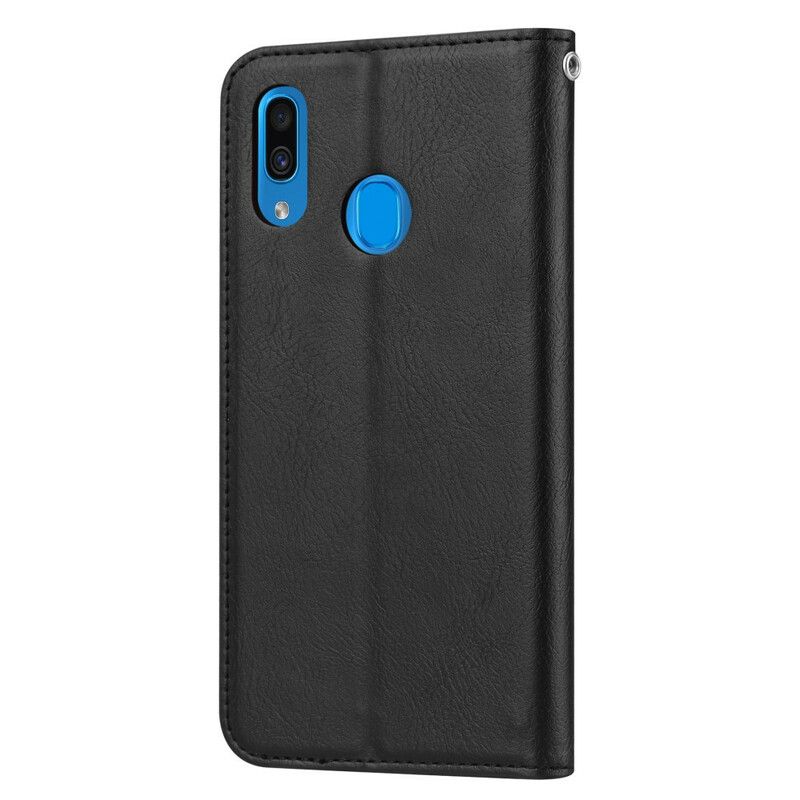 Cover Samsung Galaxy A20e Flip Cover Faux Læder Kortholder