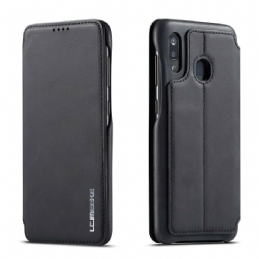 Cover Samsung Galaxy A20e Flip Cover Lc.imeeke Lædereffekt