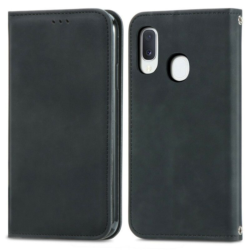 Cover Samsung Galaxy A20e Flip Cover Vintage Kunstlæder