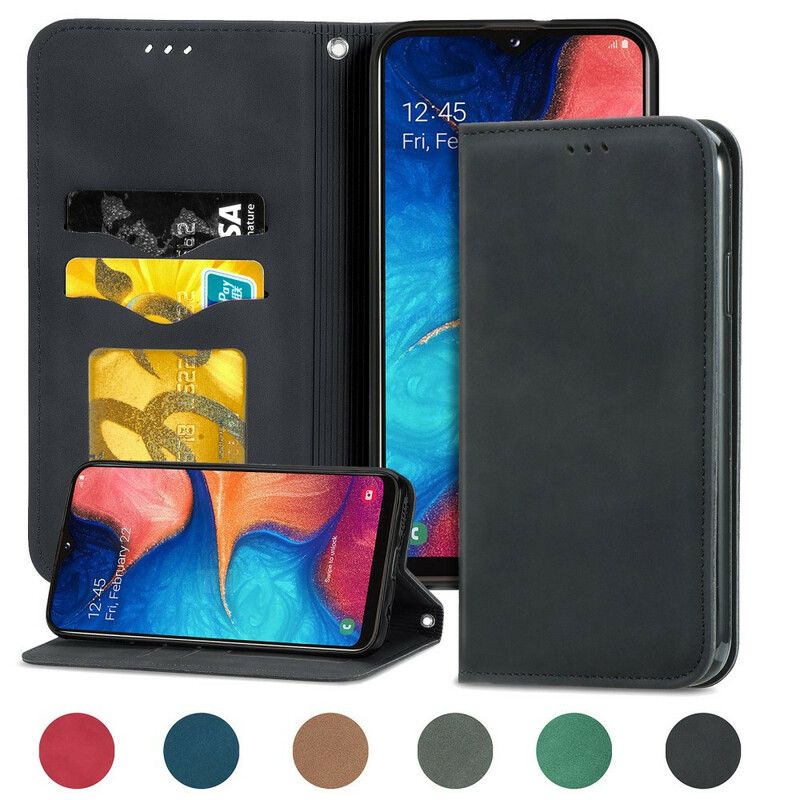 Cover Samsung Galaxy A20e Flip Cover Vintage Kunstlæder