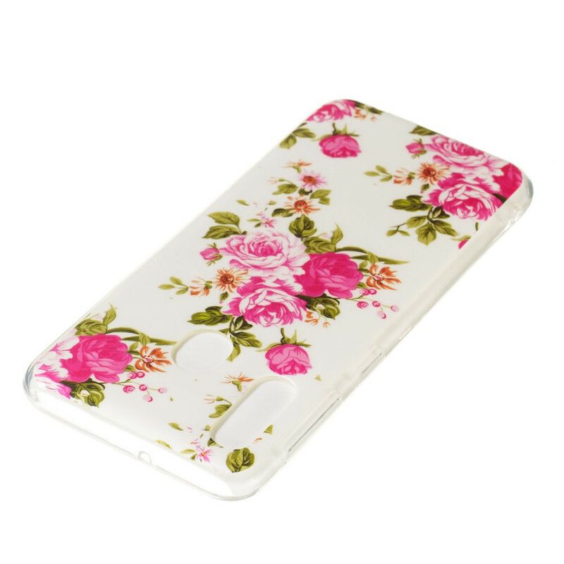 Cover Samsung Galaxy A20e Fluorescerende Frihedsblomster