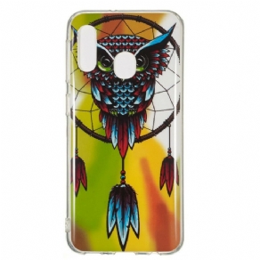 Cover Samsung Galaxy A20e Fluorescerende Ugle Drømmefanger