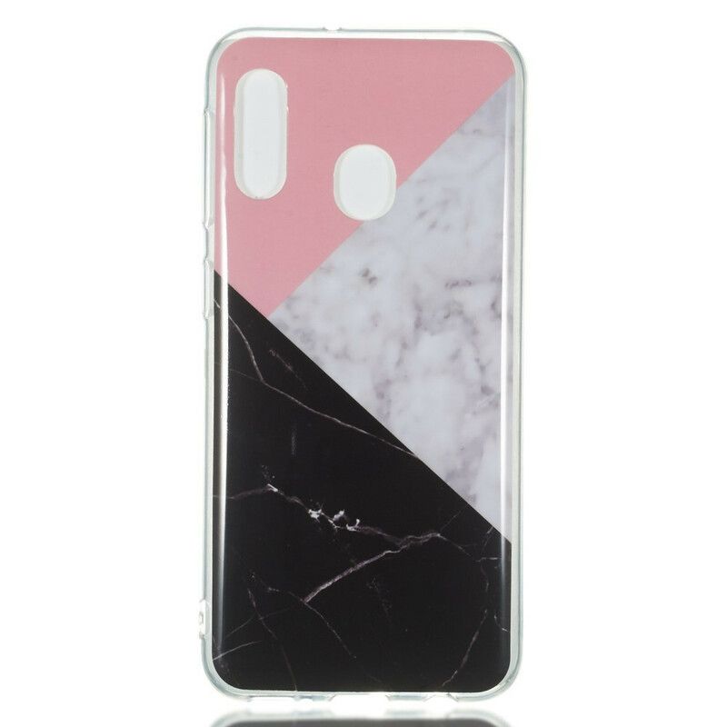 Cover Samsung Galaxy A20e Geometrisk Marmoreffekt