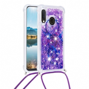 Cover Samsung Galaxy A20e Med Snor Med Pailletter Drawstring Dreamcatcher