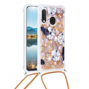 Cover Samsung Galaxy A20e Med Snor Snøre Til Hundepailletter