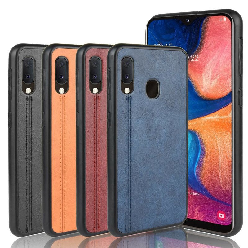 Cover Samsung Galaxy A20e Søm Lædereffekt