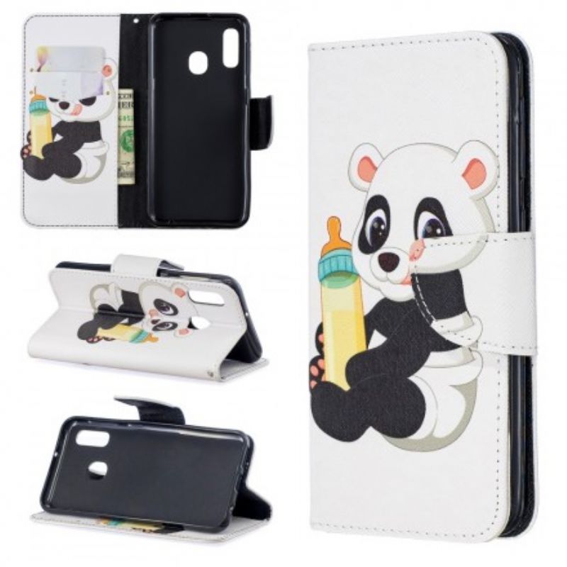 Flip Cover Samsung Galaxy A20e Baby Panda