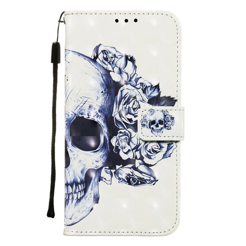 Flip Cover Samsung Galaxy A20e Blomsterskalle