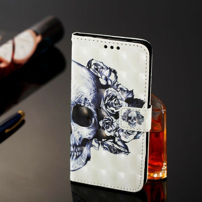 Flip Cover Samsung Galaxy A20e Blomsterskalle