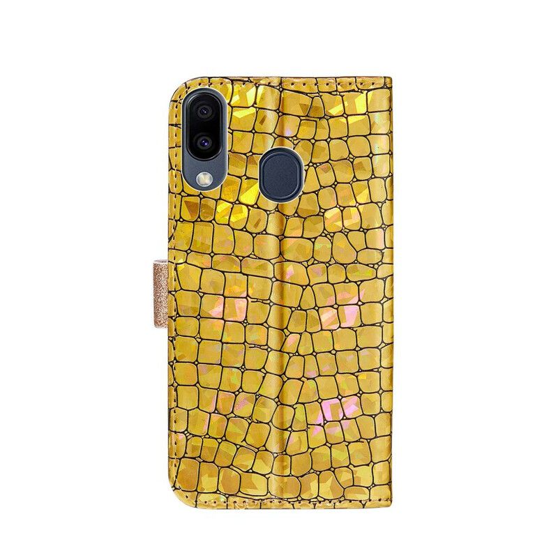 Flip Cover Samsung Galaxy A20e Croc Diamanter