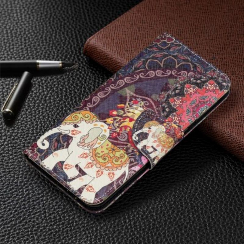 Flip Cover Samsung Galaxy A20e Etnisk Elefantmandala