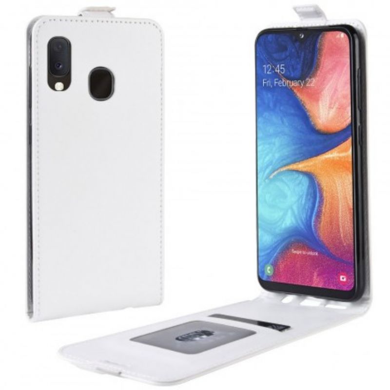 Flip Cover Samsung Galaxy A20e Læder Cover Foldbar Lædereffekt