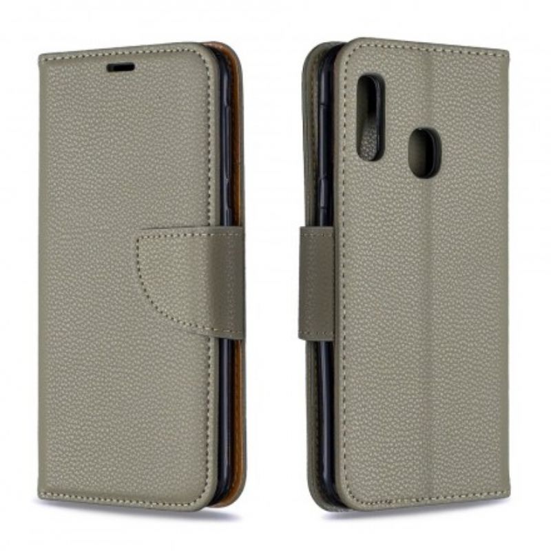 Flip Cover Samsung Galaxy A20e Læder Cover Litchi Flap Skrå