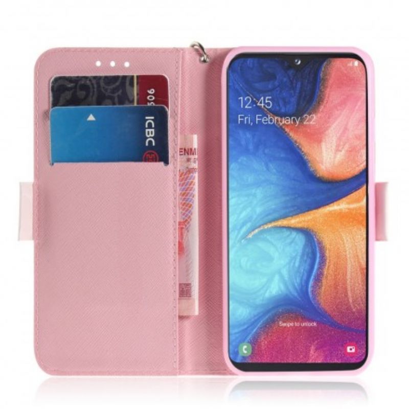 Flip Cover Samsung Galaxy A20e Med Snor Stroppumpe