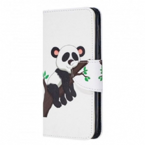 Læder Cover Samsung Galaxy A20e Dovne Panda