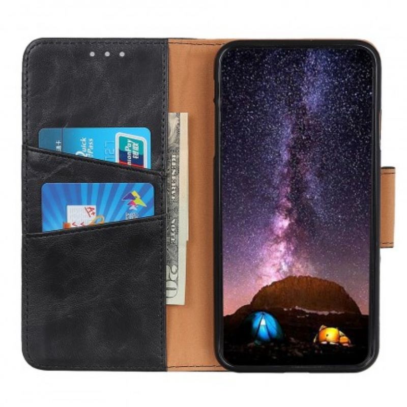 Læder Cover Samsung Galaxy A20e Flip Cover Dobbeltsidet Magnetisk Klap