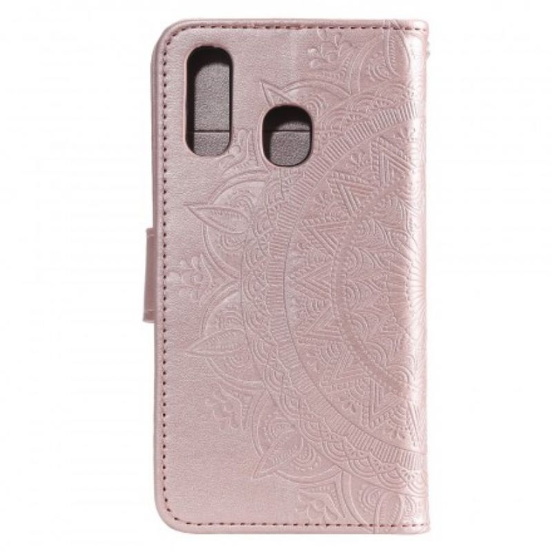 Læder Cover Samsung Galaxy A20e Søn Mandala