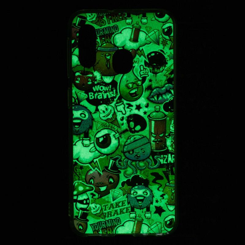 Mobilcover Samsung Galaxy A20e Fluorescerende Galskab