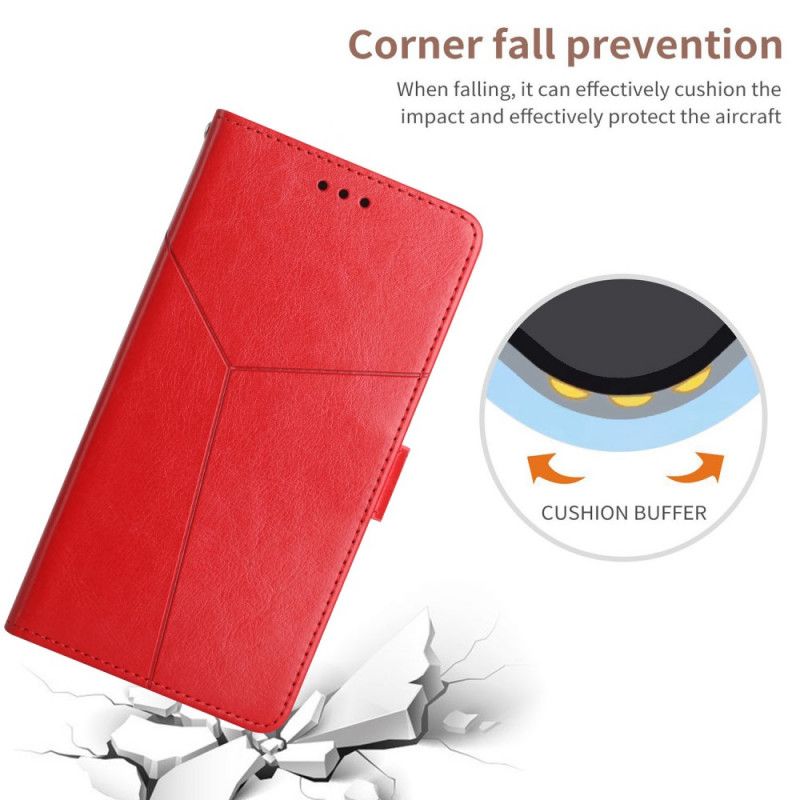 Flip Cover ZTE Axon 30 5G Geo Y Design Læderstil