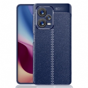 Cover Xiaomi Redmi Note 12 Pro Plus Dobbelt Linje Litchi Læder Effekt