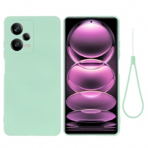 Cover Xiaomi Redmi Note 12 Pro Plus Flydende Silikone Med Snor