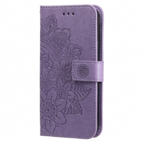 Flip Cover Xiaomi Redmi Note 12 Pro Plus Med Snor Rem Blomster Mandala