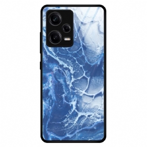 Cover Poco X5 Pro 5G Marmorfarver Hærdet Glas