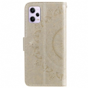 Flip Cover Poco X5 Pro 5G Mandala Sun Med Snor