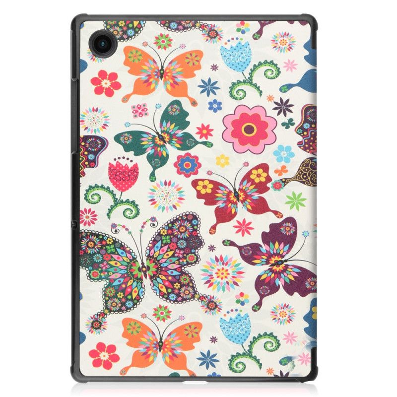 Cover Samsung Galaxy Tab A8 Forbedrede Sommerfugle Og Blomster