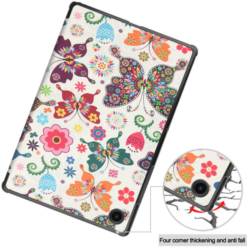 Cover Samsung Galaxy Tab A8 Forbedrede Sommerfugle Og Blomster